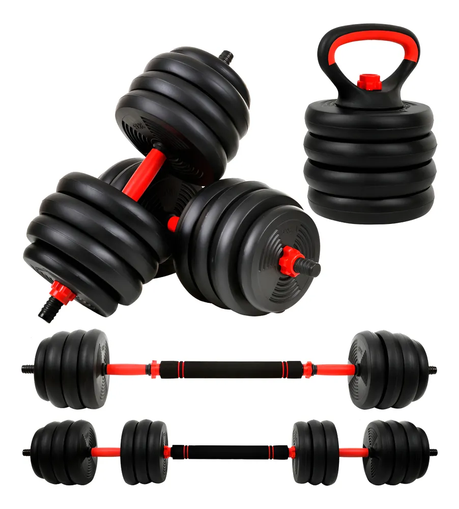 Kit 6 em 1 Ahead Sports — Halteres, Anilhas e Kettlebell Ajustáveis - review, especificações e melhor preço | gymcerto