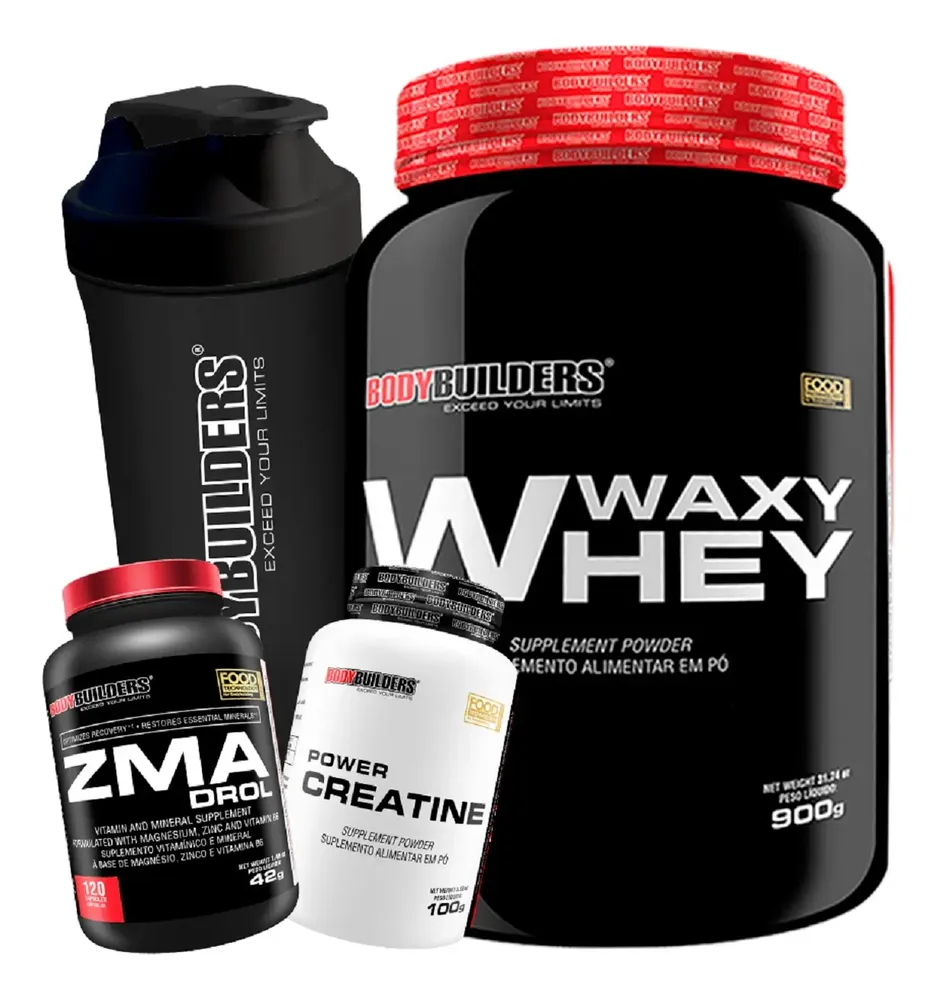 Kit Waxy Whey + Zma + Creatina + Coqueteleira — review e melhor preço | gymcerto