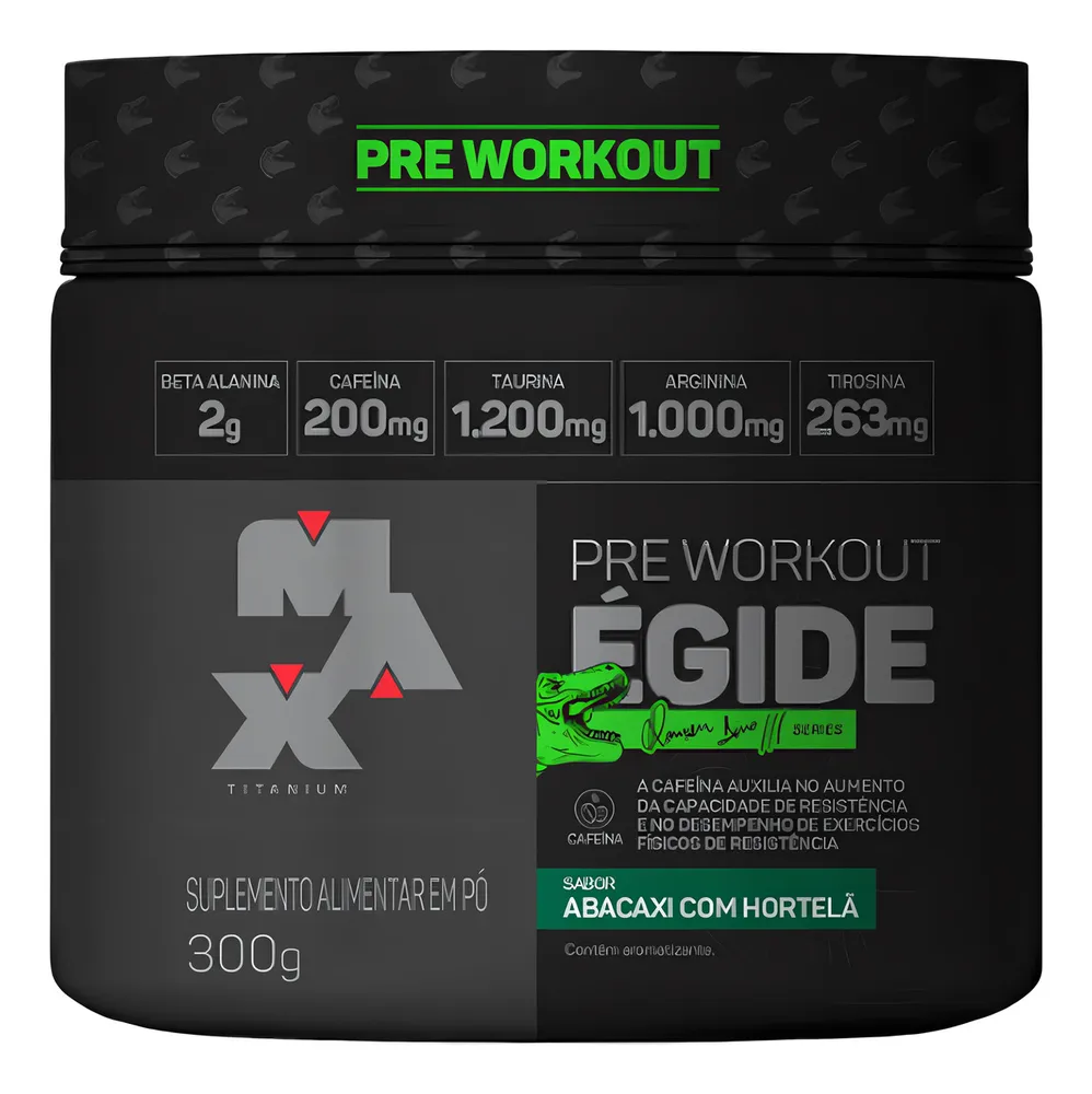 Pré-Treino Max Titanium Égide 300g Abacaxi com Hortelã — review e melhor preço | gymcerto