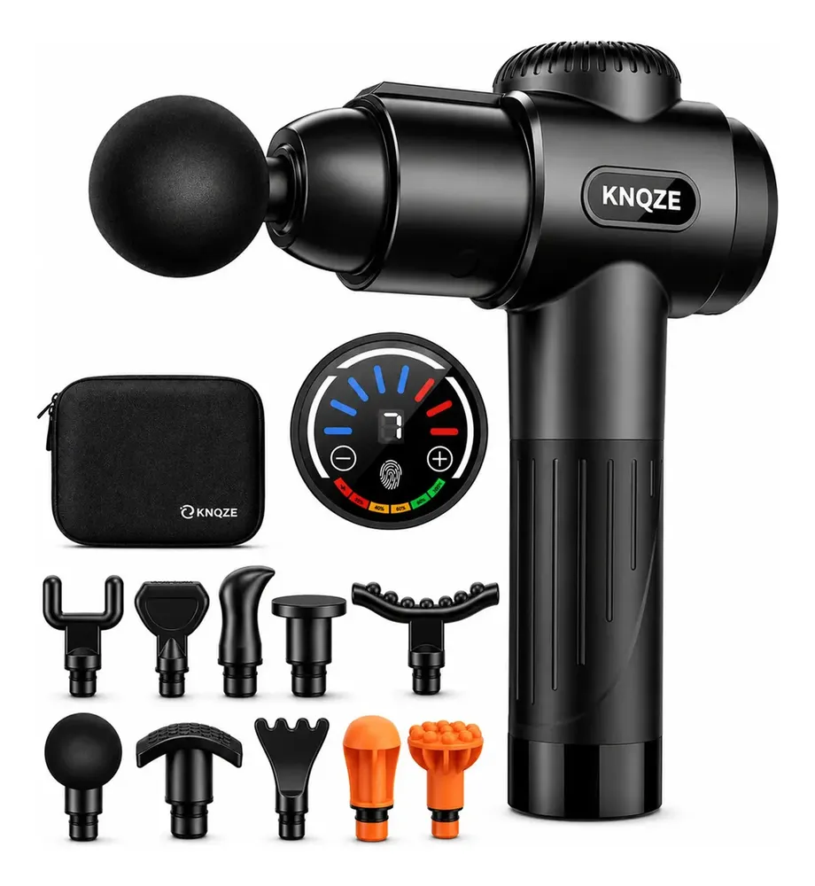 Pistola de Massagem KNQZE Deep Therapy 7 Velocidades 10 Ponteiras — review e melhor preço | gymcerto
