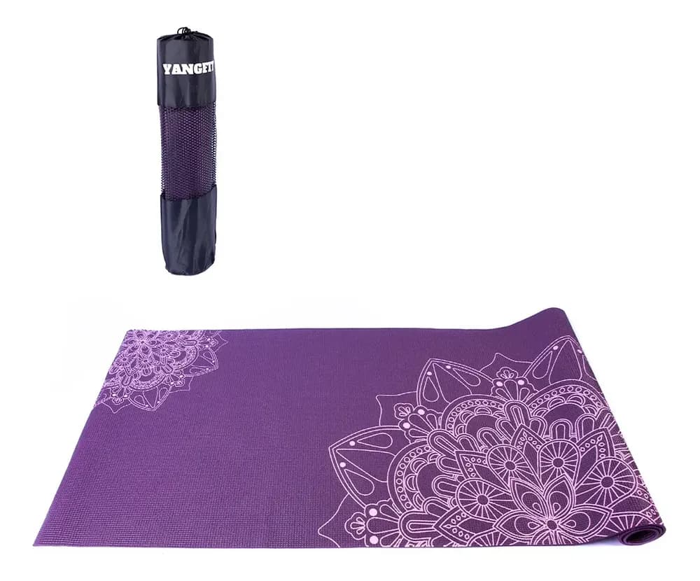 Tapete de Yoga Yangfit Mandala PVC Ecológico 5mm com Bolsa — review e melhor preço | gymcerto